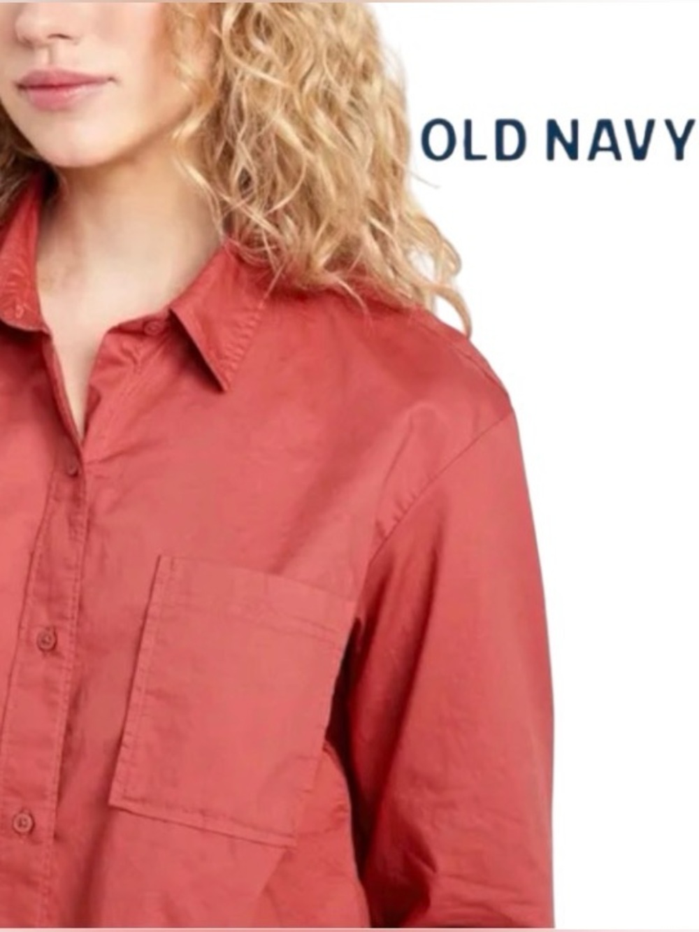 XXL Old Navy Women's Button-Up Oxford Crop Shirt